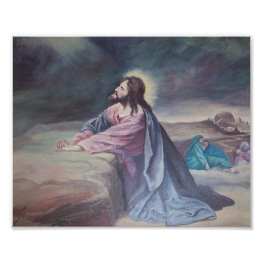 Jesus, der am Gethsemane betet Fotodruck (Vorne)