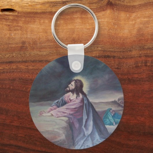 Jesus, der am Gethsemane betet Schlüsselanhänger (Vorderseite)