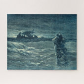 Jesus, der auf die Bibel des Meer| geht Puzzle (Horizontal)