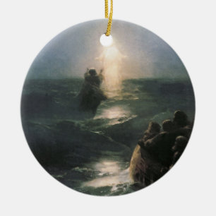 Jesus, der auf Wasser, Malerei Iwans Aivazovsky Keramikornament