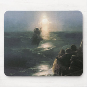 Jesus, der auf Wasser, Malerei Iwans Aivazovsky Mousepad