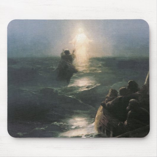 Jesus, der auf Wasser, Malerei Iwans Aivazovsky Mousepad (Vorne)
