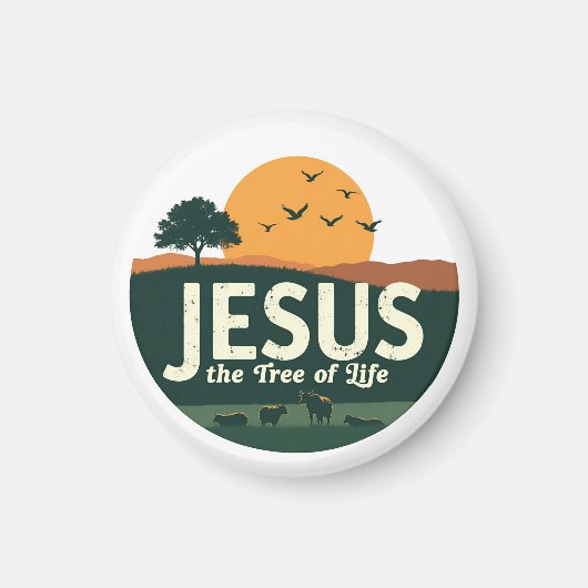 Jesus: Der Baum des Lebens Magnet (Vorne)