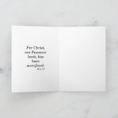 Jesus, der Christus, untadeliges Lamm Gottes Karte (Innenseite)