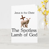 Jesus, der Christus, untadeliges Lamm Gottes Karte (Gelbe Blume)