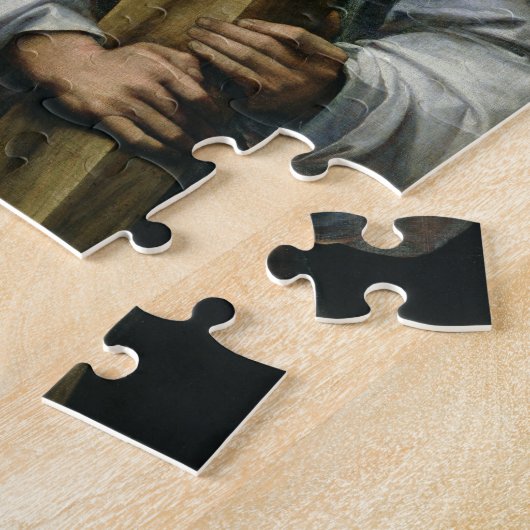 Jesus, der das Kreuz, c.1535 (Öl, trägt auf Puzzle (Seite)