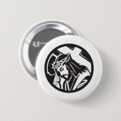 Jesus, der das Kreuz trägt Button (Vorne & Hinten)