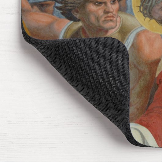 Jesus, der das Kreuz trägt Mousepad (Ecke)