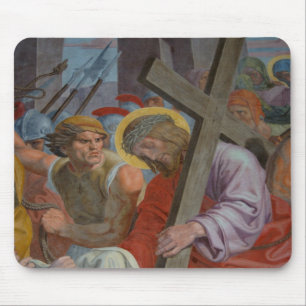 Jesus, der das Kreuz trägt Mousepad