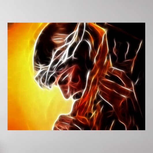 Jesus, der das Kreuz trägt Poster (Vorne)