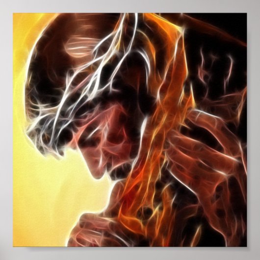 Jesus, der das Kreuz trägt Poster (Vorne)