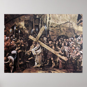 Jesus, der das Kreuz trägt Poster