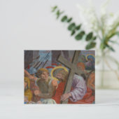 Jesus, der das Kreuz trägt Postkarte (Stehend Vorderseite)