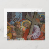 Jesus, der das Kreuz trägt Postkarte (Vorne/Hinten)