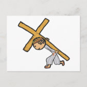 Jesus, der das Kreuz trägt Postkarte (Vorderseite)