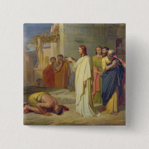 Jesus, der den Aussätzigen, 1864 heilt Button