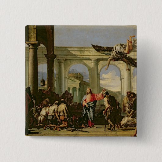 Jesus, der den Paralytiker am Pool heilt Button (Vorderseite)