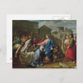 Jesus, der den Sohn der Witwe des Naim auferlegt Postkarte (Vorne/Hinten)