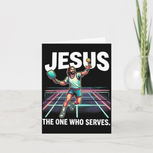 Jesus, der, der dient, lustiger Pickleball Karte (Vorderseite)