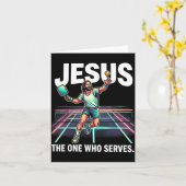 Jesus, der, der dient, lustiger Pickleball Karte (Gelbe Blume)