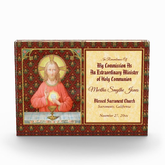 Jesus, der die Eucharistin einrichtet (SAU45; für  Fotoblock (Vorderseite)