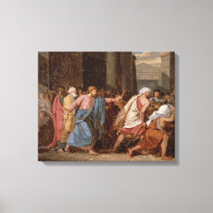 Jesus, der die Kaufleute vom Tempel fährt Leinwanddruck