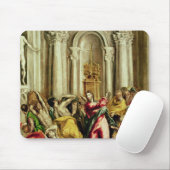 Jesus, der die Kaufleute vom Tempel fährt Mousepad (Mit Mouse)