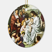 Jesus, der die Kinder segnet Keramik Ornament (Links)