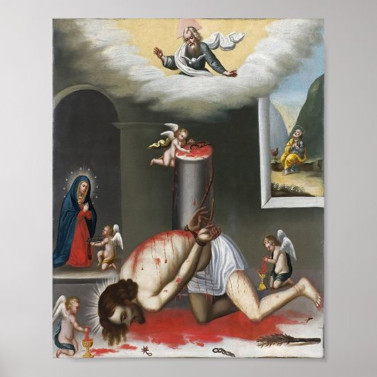 Jesus, der die Leidenschaft Christi der Flagellati Poster (Vorne)