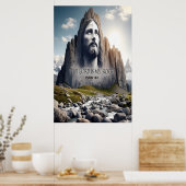 Jesus der Felsen des Zeitalters Poster (Küche)
