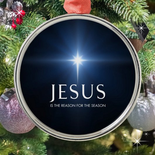 Jesus | Der Grund für den Geburtsstern der Saison Ornament Aus Metall