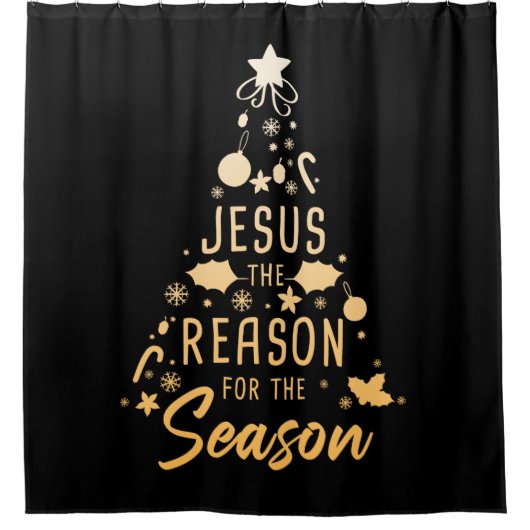 Jesus der Grund für die Jahreszeit - der Weihnacht Duschvorhang (Vorderseite)