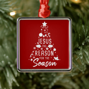 Jesus der Grund für die Jahreszeit - der Weihnacht Ornament Aus Metall