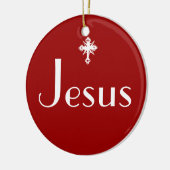 Jesus der Grund Keramikornament (Links)
