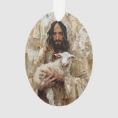 Jesus der gute Hirte hält das Lamm Ornament (Rückseite)