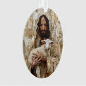 Jesus der gute Hirte hält das Lamm Ornament (Vorderseite)