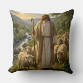 Jesus der Gute Hirte im Golden Valley Kissen