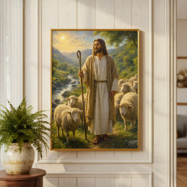 Jesus der Gute Hirte im Golden Valley Poster