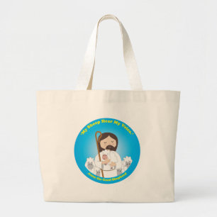 Jesus der gute Hirte Jumbo Stoffbeutel