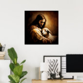 Jesus ~ Der gute Hirte ~ Psalm 23 ~ Poster (Heimbüro)