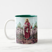 Jesus, der gute Hirte  Zweifarbige Tasse (Links)