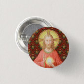 Jesus, der Heilige Kommunion (SAU 045) Button (Vorne & Hinten)