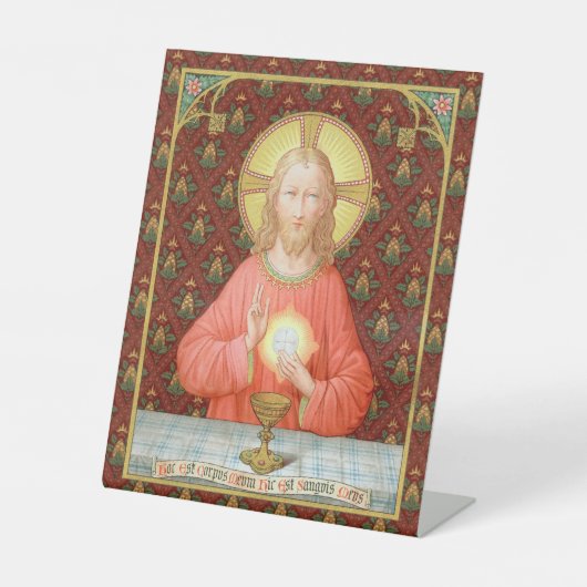 Jesus, der Heilige Kommunion (SAU 045) Sockelschild (Vorderseite)