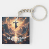 Jesus, der Herr, ist mein Fels Schlüsselanhänger (Rückseite)