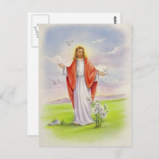 Jesus der Hirte Postkarte (Vorne/Hinten)