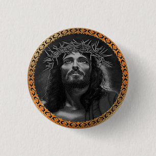 Jesus, der in den Himmeln schaut Button