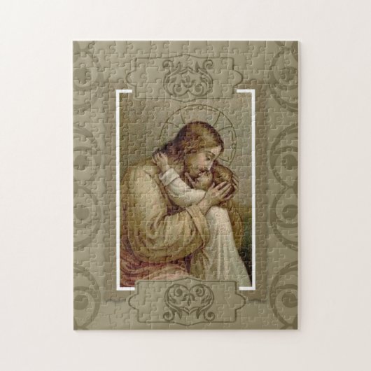 Jesus, der Kind des jungen Mädchens hält Puzzle (Vertikal)
