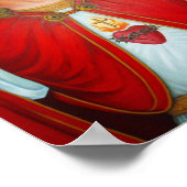Jesus der König segne heiliges Herz Jesu Poster (Ecke)