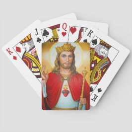 Jesus der König segne heiliges Herz Jesu Spielkarten