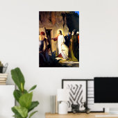Jesus, der Lazarus aus den Toten erhebt Poster (Heimbüro)